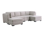 Canapé sectionnel réversible Kristin 121,5 avec 2 poufs
