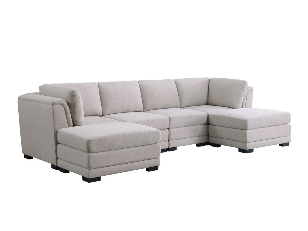 Canapé sectionnel réversible Kristin 121,5 avec 2 poufs