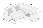 F8555 Lit convertible sectionnel et USB