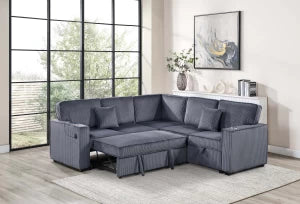 F8555 Lit convertible sectionnel et USB