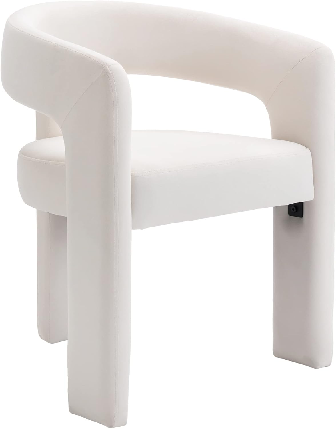 Chaise tonneau moderne en velours Rivova