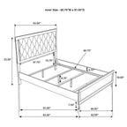 Ensemble de chambre à coucher 3 pièces Sonora avec lit Queen Size, blanc