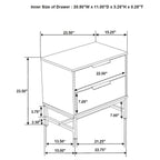 Ensemble de chambre à coucher 3 pièces Sonora avec lit Queen Size, blanc