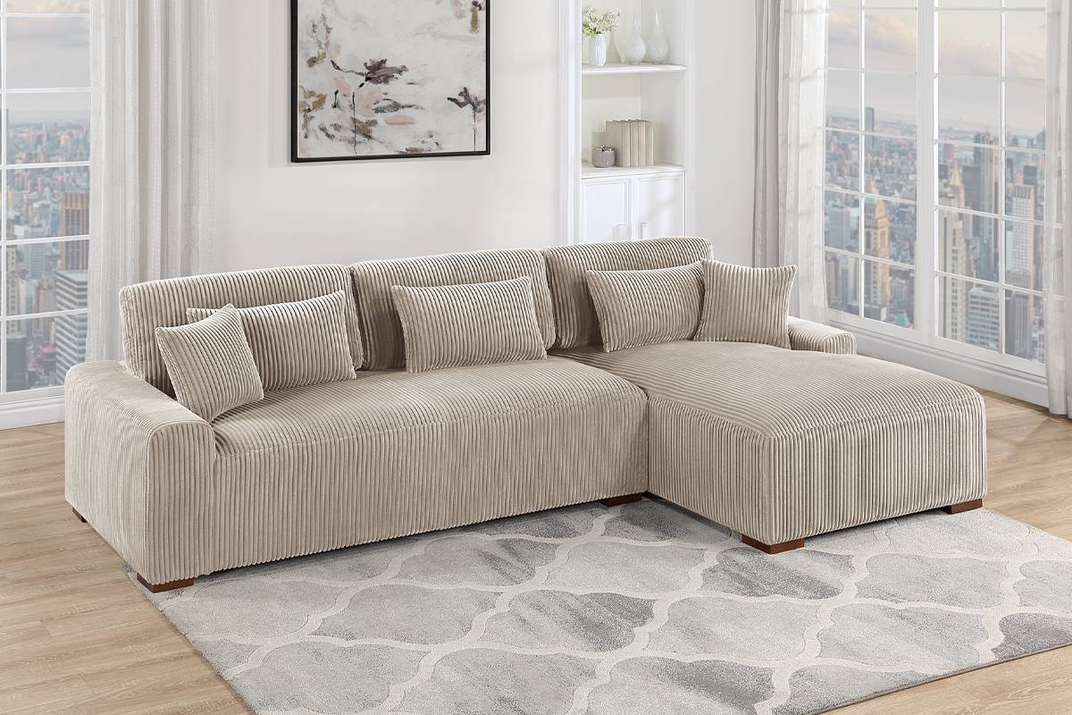 F8456 Canapé sectionnel moderne 2 pièces XL 