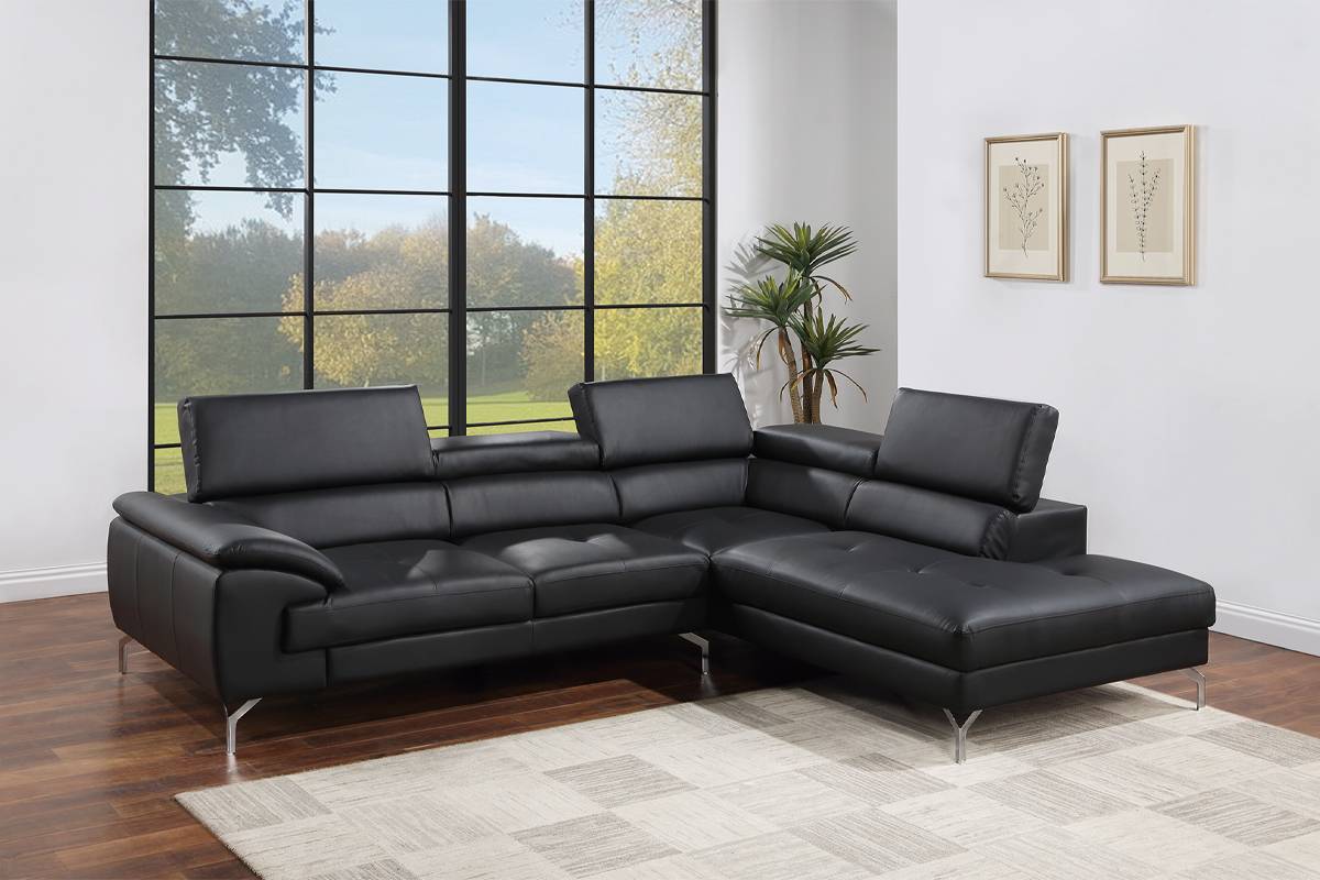 Ensemble de canapés 2 pièces F8445 - Noir 