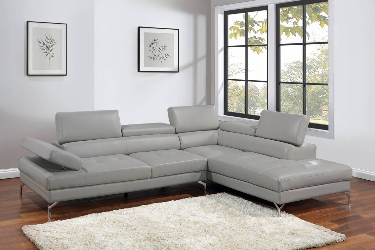 Ensemble de canapés 2 pièces F8447 - Gris 