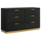 Ensemble de chambre à coucher moderne Caraway 224781Q - Noir