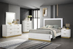 224771Q Ensemble de chambre à coucher Queen moderne Caraway avec LED tactile 