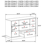 224981Q-S4 Ensemble de chambre à coucher Fenwick 4 pièces avec lit queen size et plateforme, chêne gris 