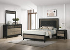 Ensemble de chambre à coucher Valencia 4 pièces 223041Q, marron clair et noir 