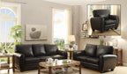 9734BK-2Pc Rubin Canapé 2 pièces et causeuse en noir