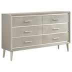 Ensemble de chambre à coucher Ramon Queen avec panneaux métalliques - Sterling 