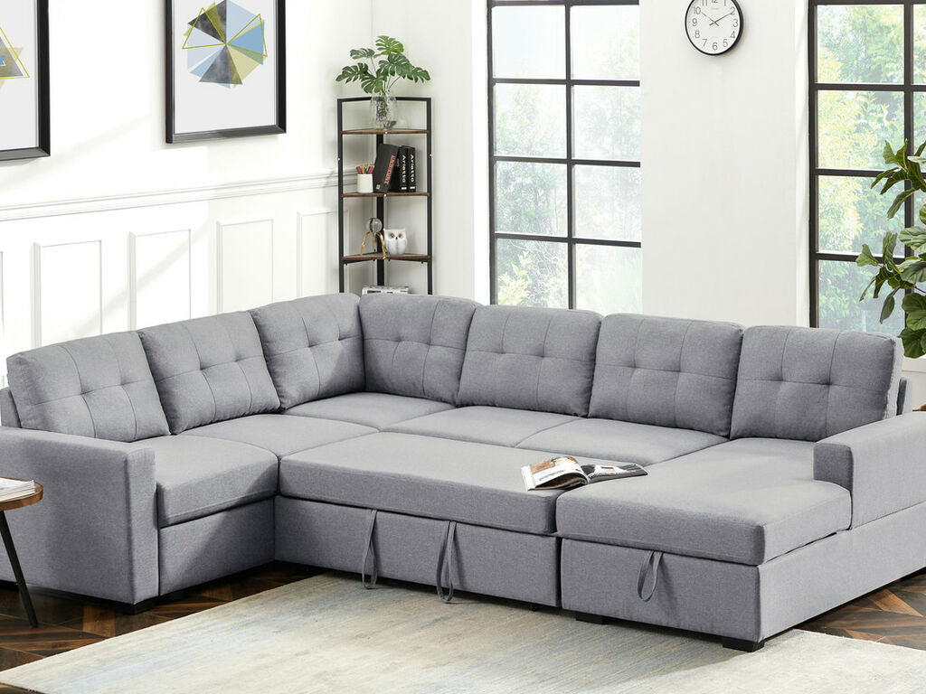 Canapé-lit sectionnel Selene 115,5 W avec méridienne de rangement