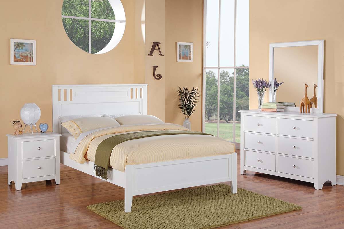 Lit plateforme Alice - Blanc