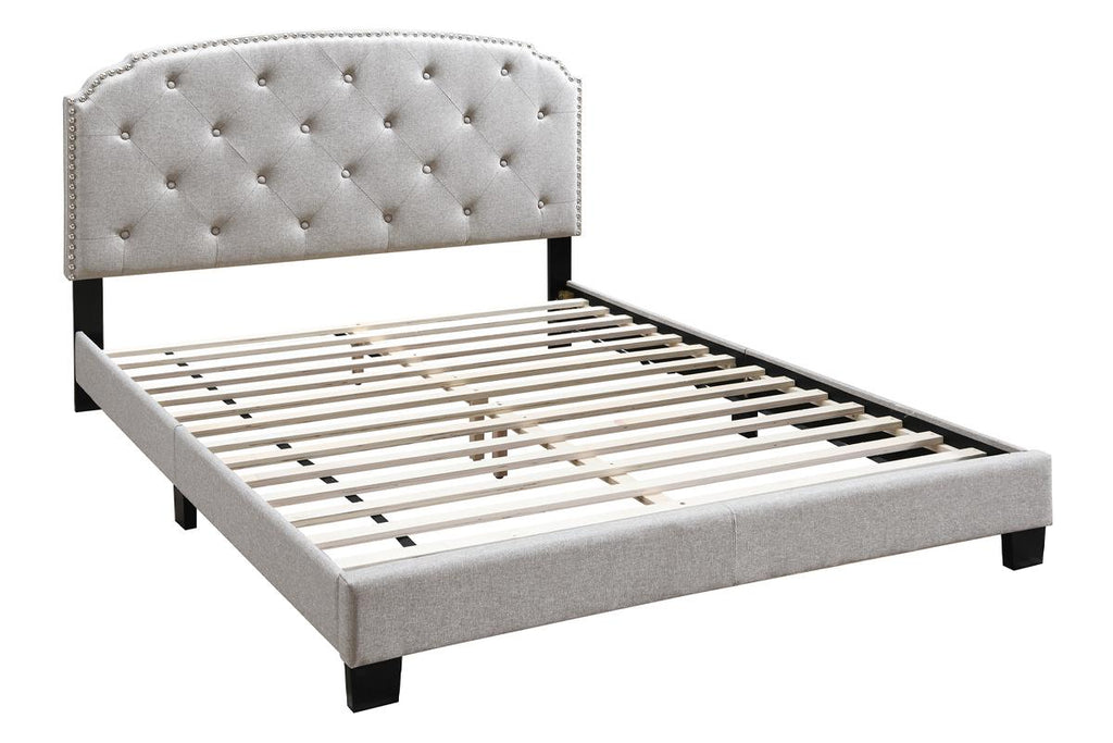 Cadre de lit plateforme rembourré Kent - Beige 